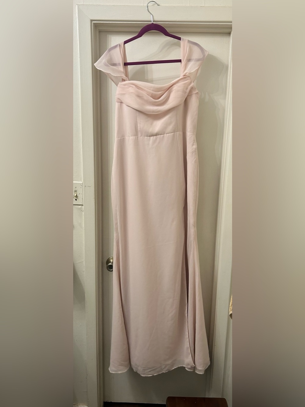 Azazie Blushing Pink Floor-Length Maxi Skirt